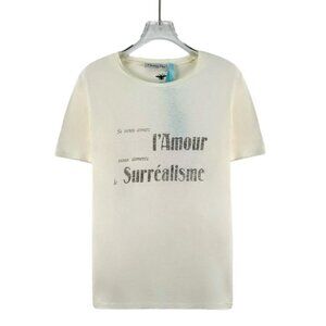 HW0166 Dior white logo letter printed cotton round neck short-sleeved T-shirt S-